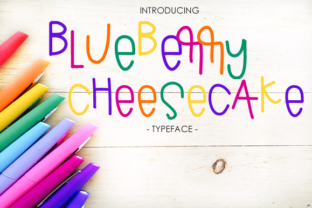 Blueberry Cheesecake Font for Handmade Labels & Cards