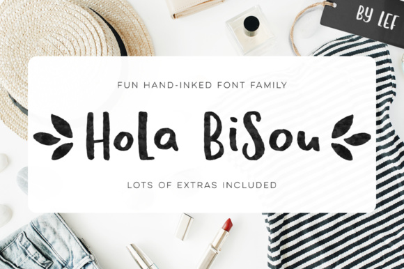 Hola Bisou Family: The Quirky Script Font for Makers
