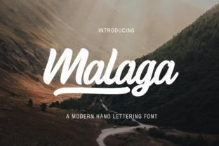 Malaga Font: A Playful Typeface for Handmade Brands