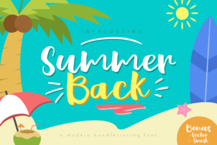 Summer Back Typeface: A Bold Script for Web Design