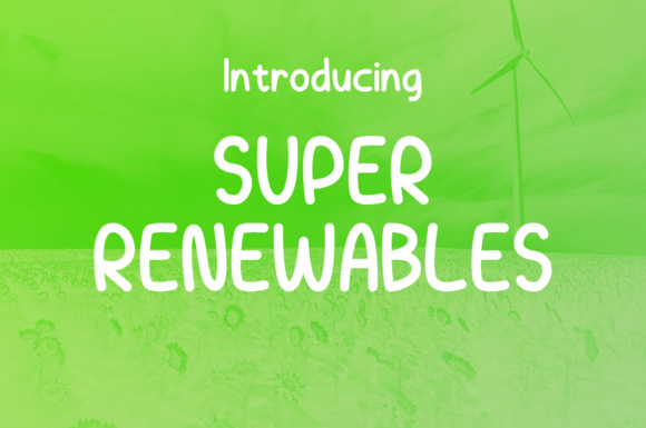 Super Renewables: A Clean Script Font for Handmade Brands